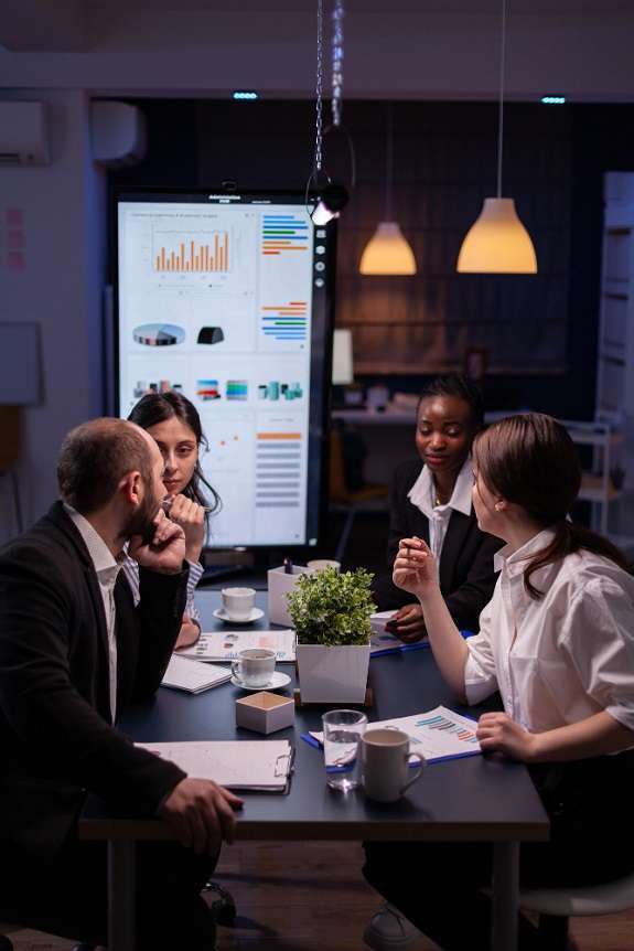 Team at table